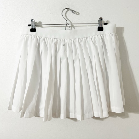 Ideology White Pleated Mini Tennis Skirt Short Lining Elasticized Waistband 🤍🎾 - Picture 5 of 10